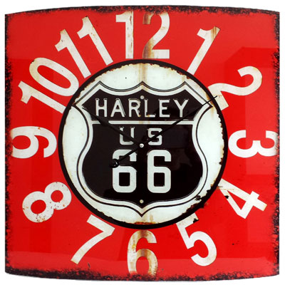 שעון קיר הארלי HARLEY בגודל 50x50 ס