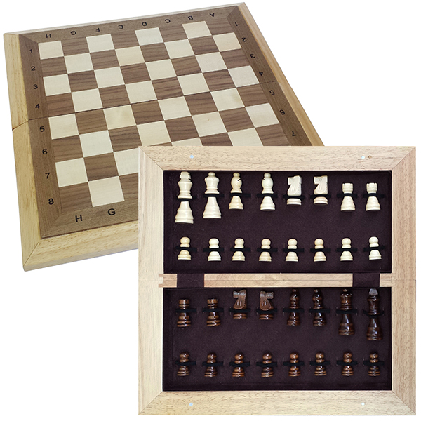משחק שחמט עץ אלגנטי. 
מידות: 20x40 ס