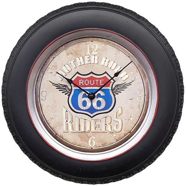 שעון קיר ROUTH 66 RIDERS עם תאורת לד ע