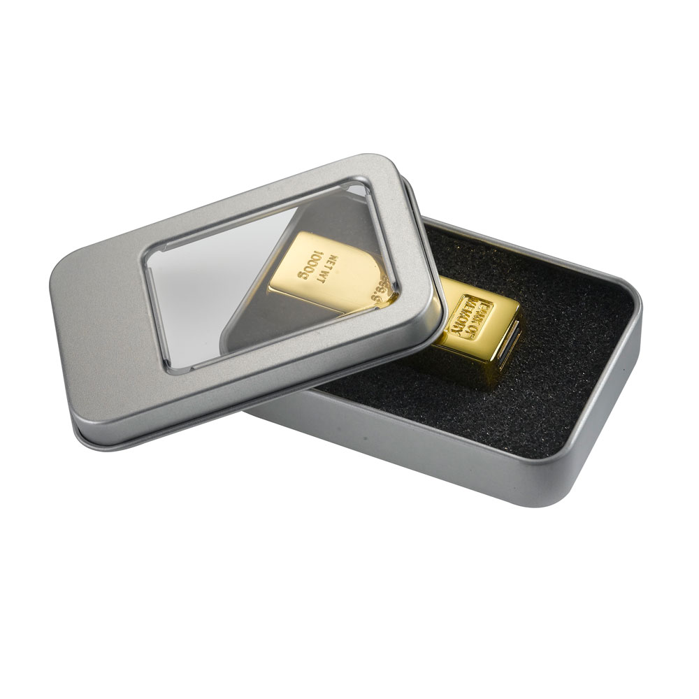 מטיל זהב - זיכרון נייד 64G ,USB 2.0 מתכת מבריקה מידות: 60X22X10 מ"מ