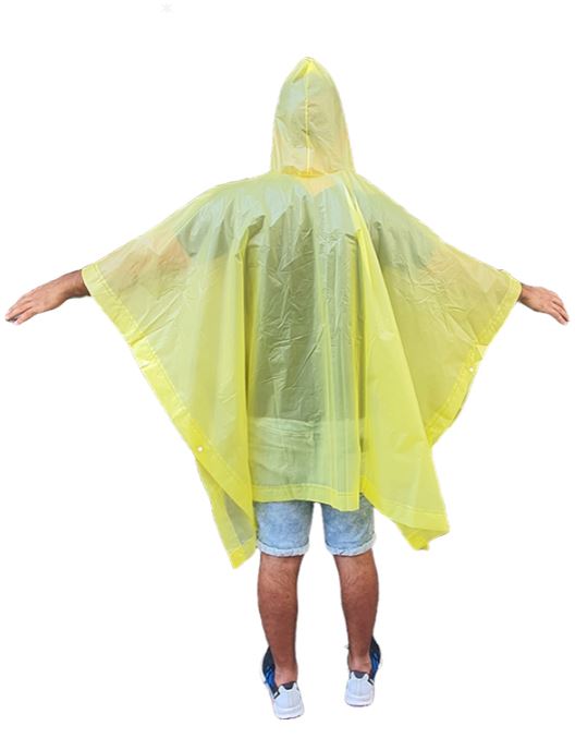 שכמיית גשם עשויה pvc חצי אטום.
מתאימה מגובה 160 עד 185 ס”מ.
כולל כובע עם שרוכים להתאמת המידה על הראש.
כפתורים בצדדי השכמייה על מנת למנוע כניסה של מים פנימה.