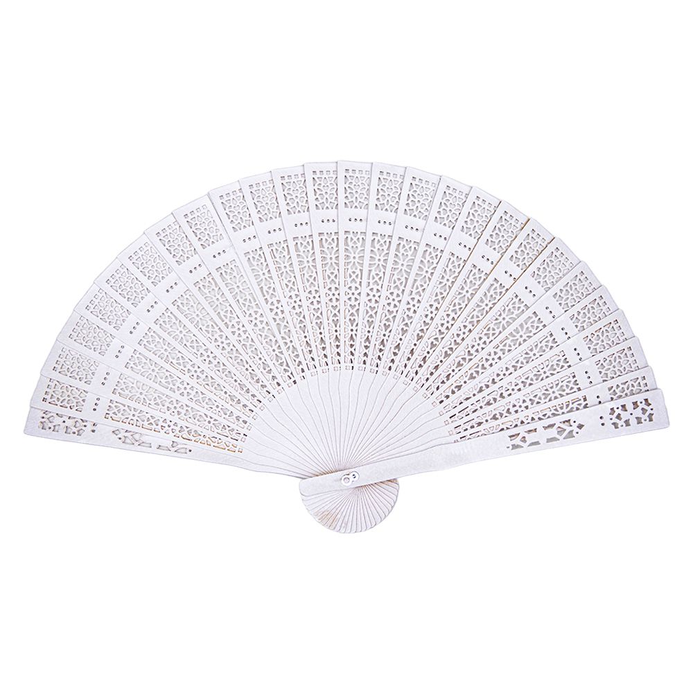 מניפה עץ רשת לבנה. 
מניפה עשויה עץ במבוק בצבע לבן עם חיתוכי לייזר ייחודיים.
חלקה משני הצדדים מזכרת יפה לכל אירוע.
אורך הצלע כ-20 ס