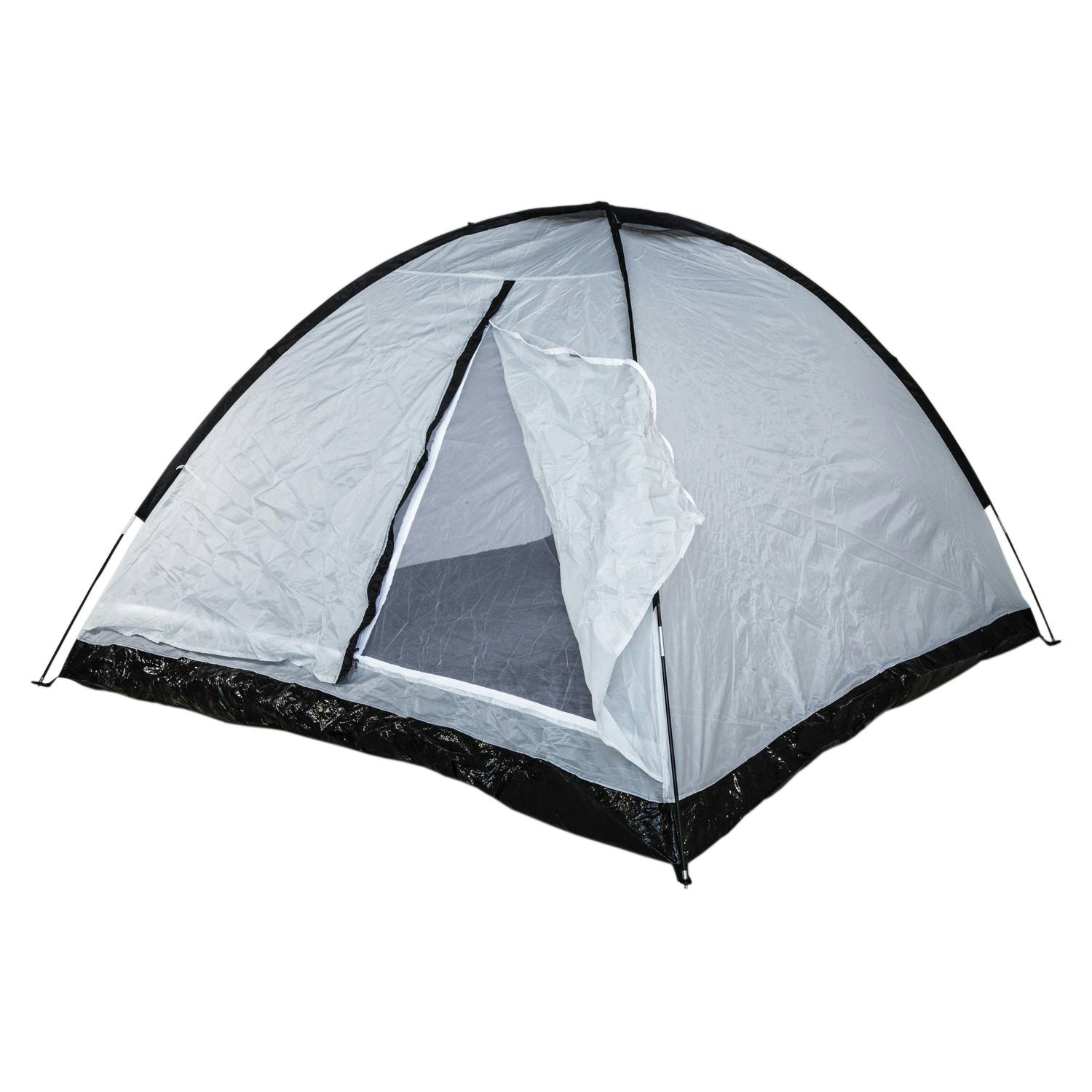אוהל מחנאות 240x210x130 ס”מ, ל-4 אנשים בעל רצפת בידוד מרטיבות.
כולל תאי אחסון בצדדים ורשת קדמית למניעת כניסת יתושים.