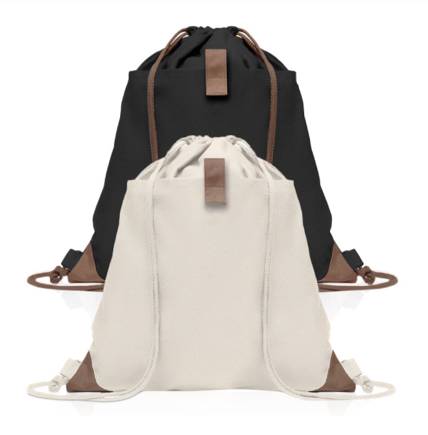 סנטוריני - תיק שרוך 2 תאים מבד קנבס 43x36 ס"מ. 
עשוי כותנה 220 גרם למטר.