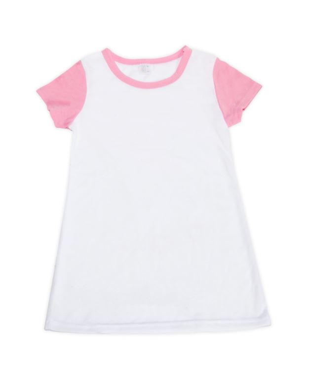 כותונת ילדות מבד פוליאסטר שרוול קצר. 
מידות: 3-4Y, 5-6Y. 

