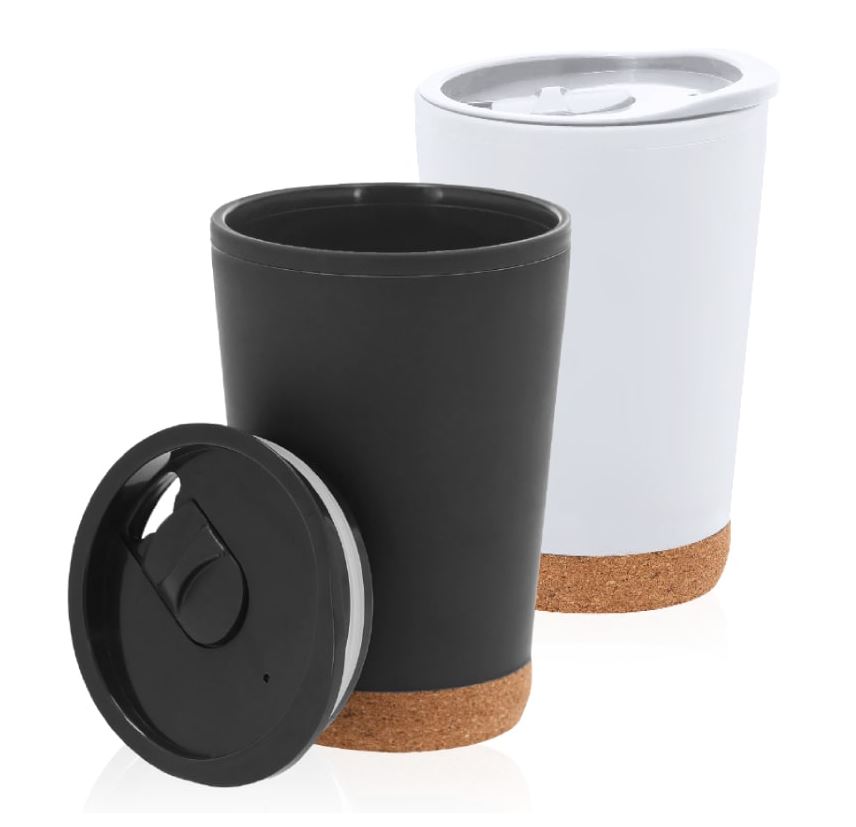 אקוסיפ - כוס תרמית בעיצוב מודרני בשילוב שעם, 320 מ”ל. 