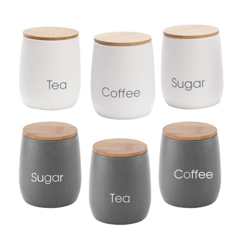 קוקיז - סט אחסון 3 חלקים לקפה, תה וסוכר
בעיצוב מודרני. עשוי מתכת בשילוב עץ במבו.

