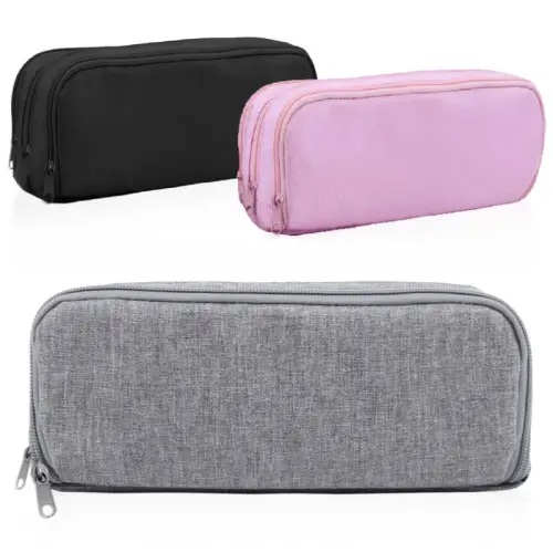 דזיין - קלמר 3 תאים  מעוצב עם פתיחה רחבה/ סגירת רוכסן