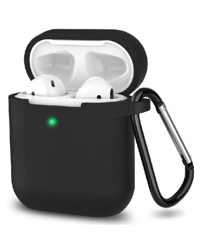 מנשא מסיליקון לאוזניות TWS Airpod. קליפס לתפיסה על בגד או תיק. פתיחה נוחה של 90 מעלות. סיליקון בעובי 2.5 מ