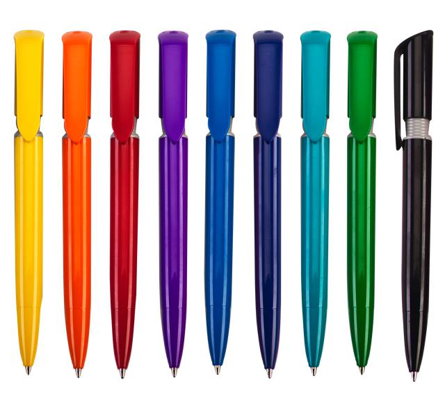 S40 צבעוני - עט כדורי, גוף צבעוני, מנגנון לחיצה,תוצרת איטליה