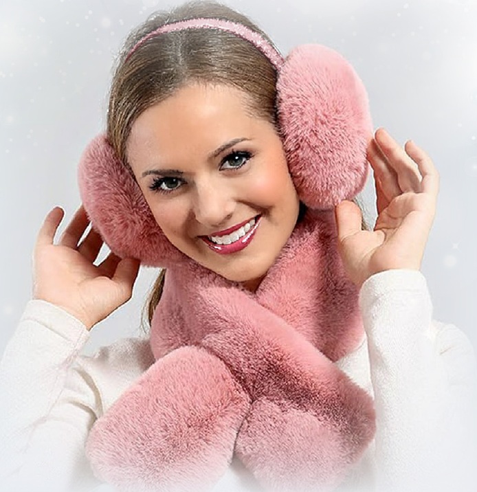 איסלנד - סט של צעיף ומחמם אוזניים.
פרווה רכה ונעימה. 