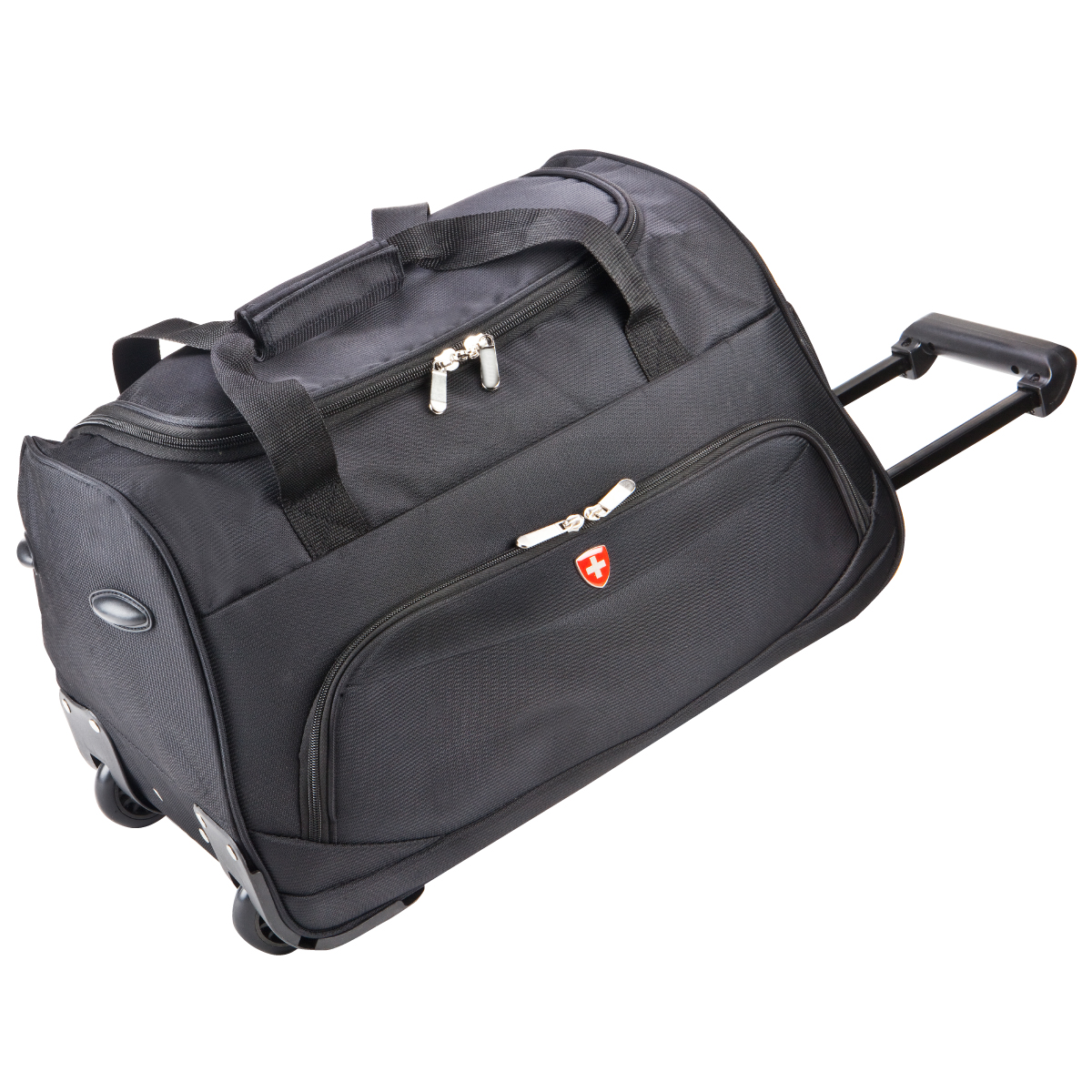 לוגנו SWISS -  תיק טרולי  לנסיעות “20, משמש גם כתיק גם כמזוודה לנסיעות. 
כל מה שצריך בתיק אחד: גם תיק וגם מזוודת טרולי לנסיעות וטיסות.
שילוב של פונקציונליות ברמה גבוהה ואיכותית ועיצוב. 
כיסים רחבים לאחסון גאדג