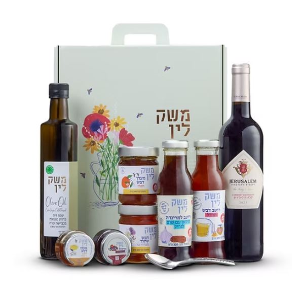 מארז כלנית - מארז מזוודה פרחוני עם ידית נשיאה 7x29x33 ס
