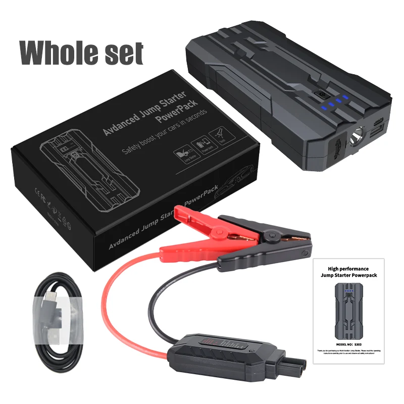 Jump starter - מטען mAh/8000 עוצמתי רב תכליתי. 
מניע רכבים.
עם מצבר 12 V עד 72 אמפר.
נפח סוללה mAh/8000.
Li-Polymer-ליתיום-פולימר,280 גר ,מידות 13x7.5x2 ס