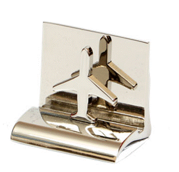 מעמד לכרטיסי ביקור מתכתי מטוס