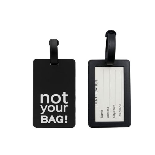 תג מזוודה נשלף העשוי מסיליקון  עם הכיתוב - NOT YOUR BAG.