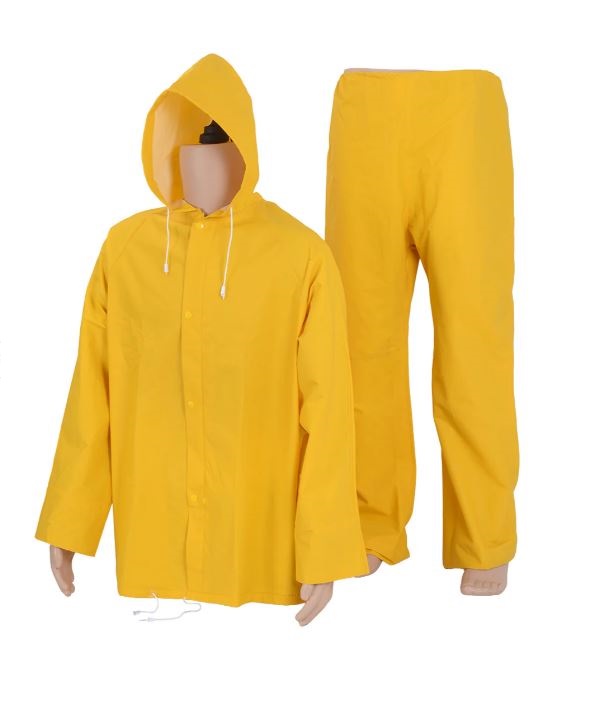 חליפת גשם סופה - חליפת סערה מקצועית 2 חלקים נגד גשם. 
החליפה כוללת מכנסיים ומעיל עם כובע.
בד פוליאסטר דוחה מים.
תפרים מולחמים לאיטום מקסימאלי.
פתחי אוורור בגב המעיל.
סגירת רוכסן עם כיסוי לאיטום מקסימלי.
מכנסיים בגזרת מותן גבוהה וגומי להתאמה.
רוחב רגל הניתן להתאמה בסגירת לחצנית.
ניתן למיתוג.
מגיע במידות: M-3XL.