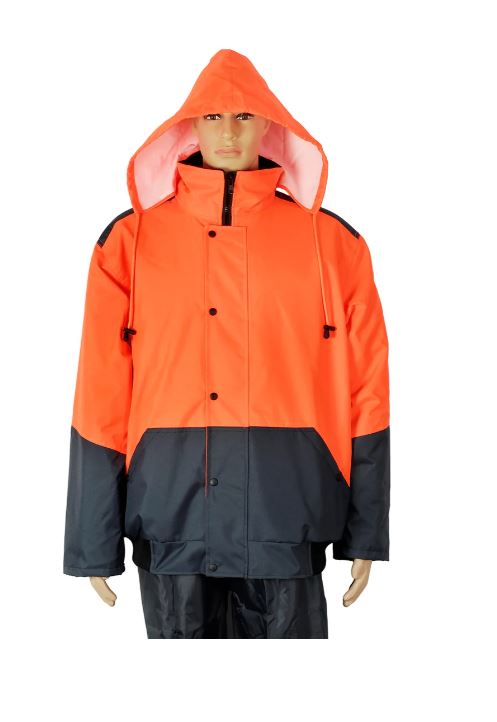 מעיל חורף מרופד בעל נראות גבוהה, M - 5XL.
המעיל נסגר ברוכסן המכוסה ברצועת בד רחבה הנסגרת ע