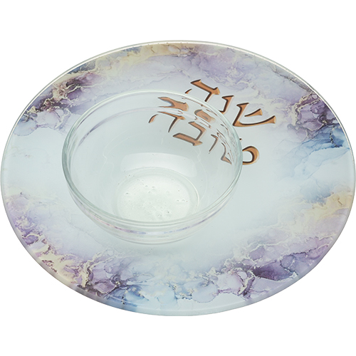סט להגשת תפוח בדבש זכוכית בלתי שבירה. 
אורך/גובה: 19 ס״מ.
חומר: זכוכית.