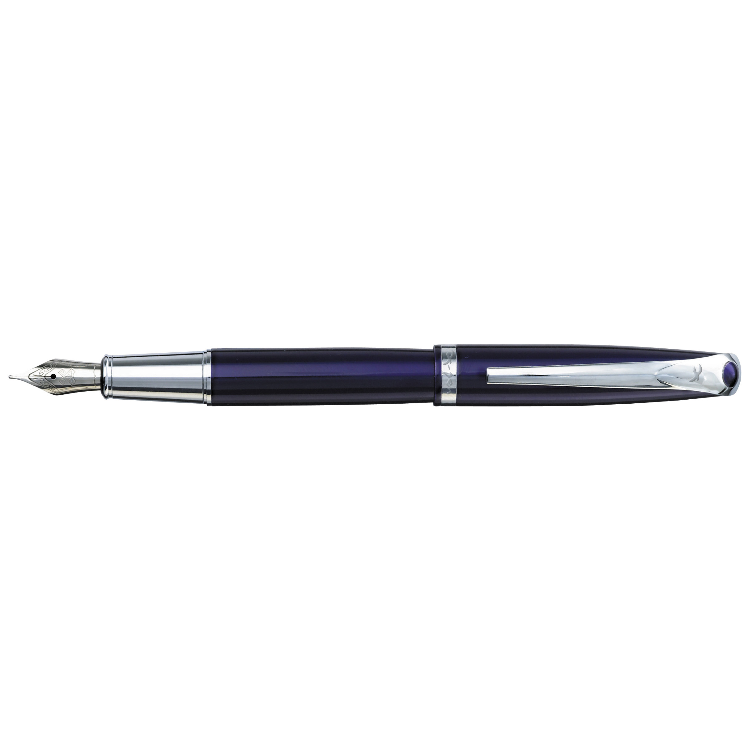 X-Pen אאורה ציפורן כחול קליפס כרום. 
פתיחת מכסה.