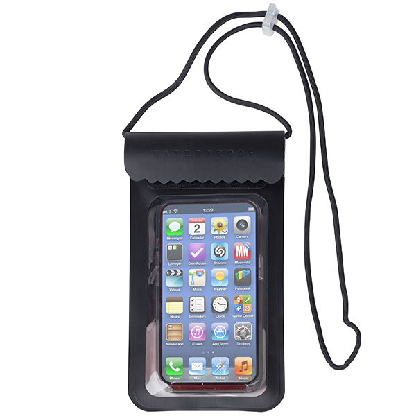 נרתיק הגנה נגד מים לטלפון נייד לתלייה על הצוואר TPU waterproof. 
מידות: 22x10 ס