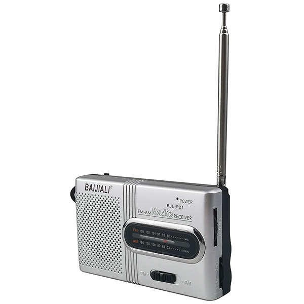 רדיו טרנזיסטור AM/FM R21 אנלוגי, קל משקל, בעל איכות גבוהה עם קליטה מצוינת. 