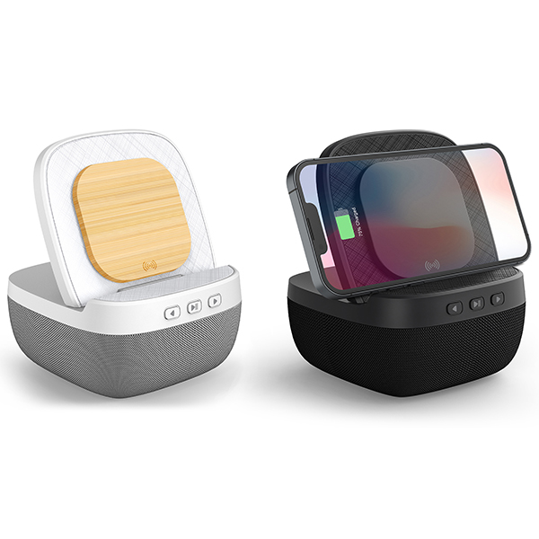 דמטר- רמקול ומטען אלחוטי. 
מעמד אלחוטי עם רמקול.
מתאים למשרד או לבית.
לחריטה עם תאורה.