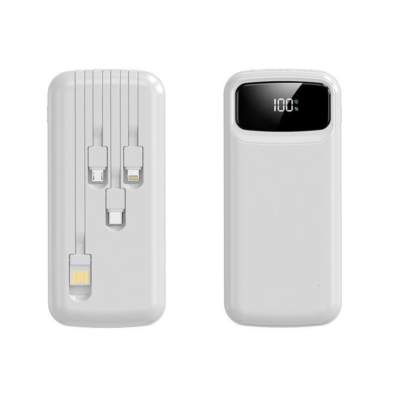 פאוור בנק עם צמת כבלים 20,000mAh. 
טעינה סופר מהירה, 2 כניסות, 4 יציאות, 
טעינת USB/TYPE-C.