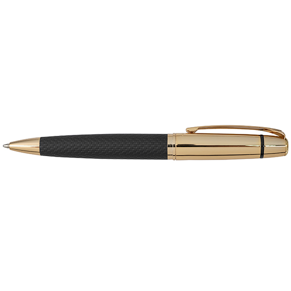 עט X-Pen פואם כדורי בציפוי 18 קראט. 
גוף מעוצב דמוי עור. 
פתיחה בסיבוב - מילוי דמוי פרקר.