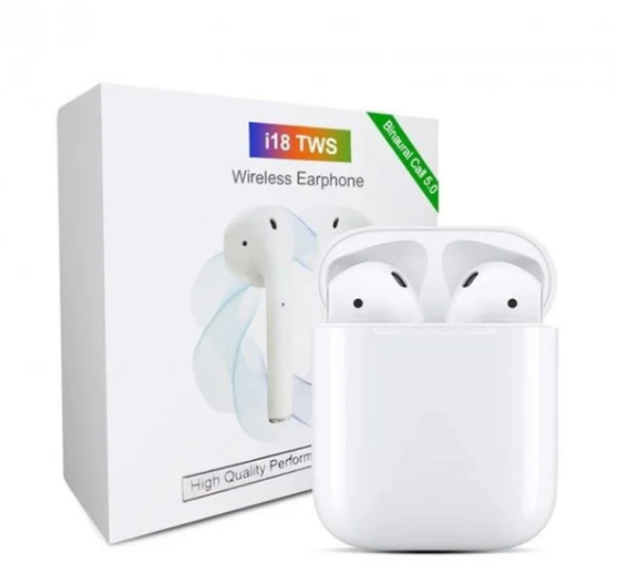 אוזניות איכותיות i18 TWS. 
סאונד איכותי.
התממשקות באמצעות בלוטוס.
כולל קייס טעינה.