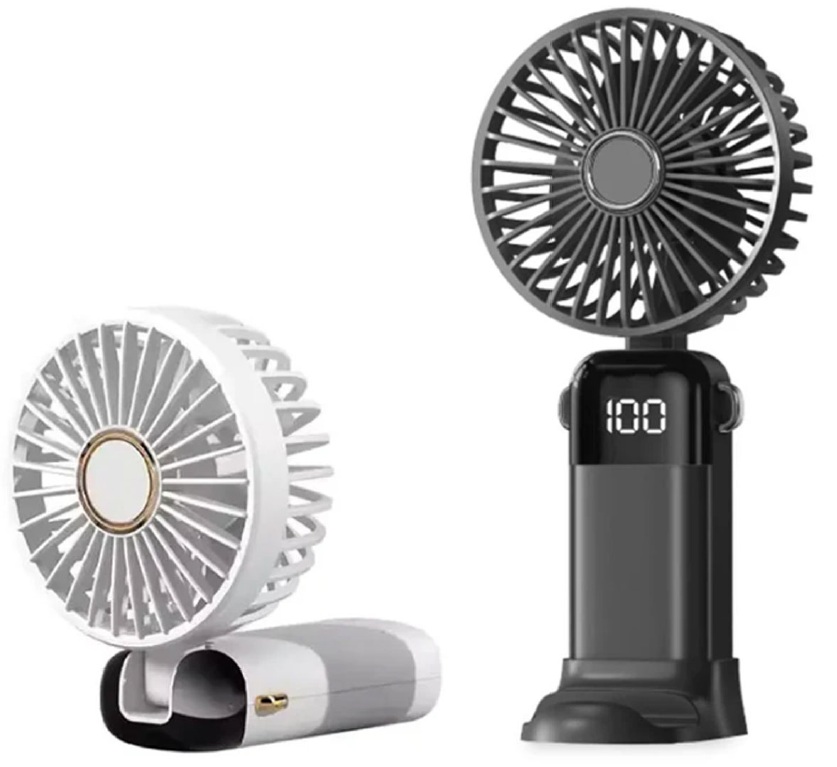 מיני מאוורר דיגיטלי מתקפל. 
מיני מאוורר נטען.
מאוורר עוצמתי במיוחד.
סוללה נטענת.
ניתן לקיפול ושינוי זווית.
רצועה לתלייה על הצוואר.
נטען בחיבור USB – כולל כבל טעינה.
כולל מעמד להצבה על השולחן ומעמד לסמארטפון.
קומפקטי וקל לנשיאה.