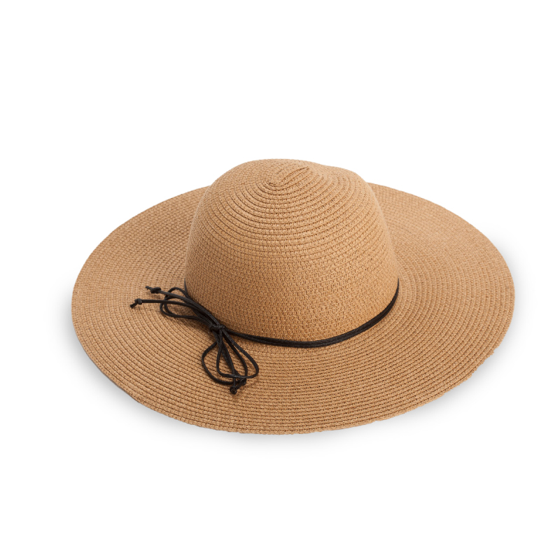 קאריבים - כובע קש מעוצב רחב שוליים 59 ס"מ
