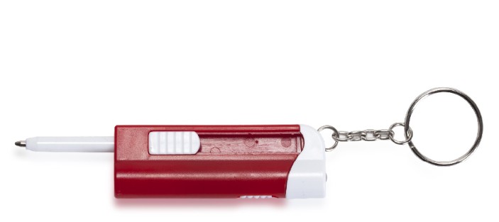 צרור - מחזיק מפתחות פנס לד עם עט נשלף.

