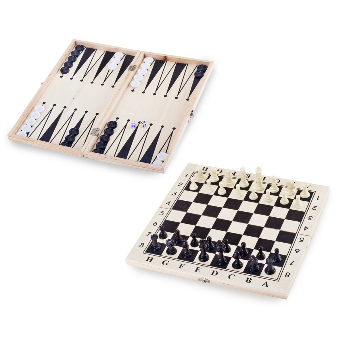 קפאבלנקה - משחקי שח, שש-בש ודמקה 
4x22.5x39 ס”מ, בקופסת עץ. 