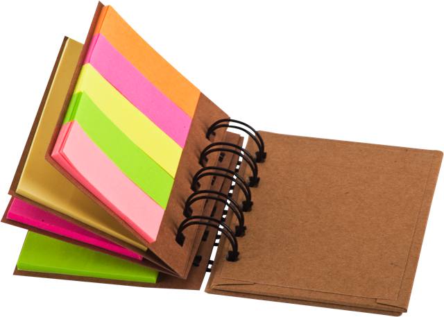 קפאוס - פנקס ספירלה, כריכה קשה, נייר ממוחזר, ניירות ממו דביקים, דיגלונים.
מידות המוצר: 7x8 ס