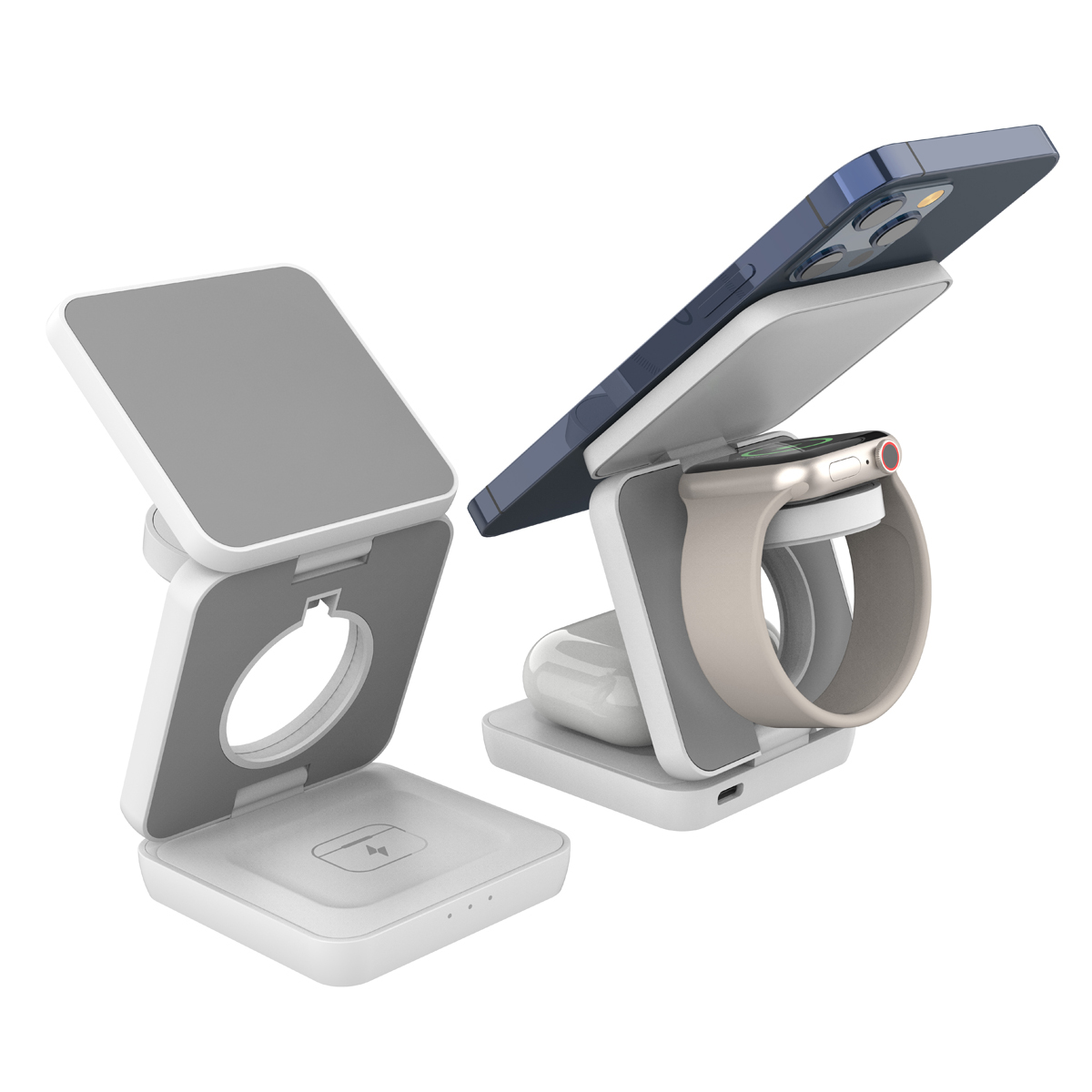 דיוניסוס - מעמד אלחוטי מגנטי מתקפל לנסיעות. 
מטען אלחוטי מגנטי 15W.
טלפון, אוזניות, שעון iWatch.
מתאים לכל הטלפונים שנטענים אלחוטית.