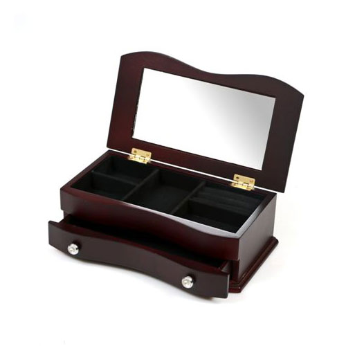 קופסת תכשיטים מהודרת מעץ, 26x14 ס