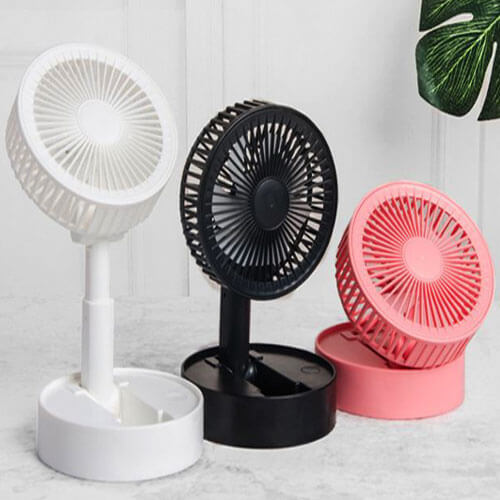 מאוורר מעוצב מתקפל שיכול לשמש גם כמעמד לנייד.
נטען על ידי USB. 