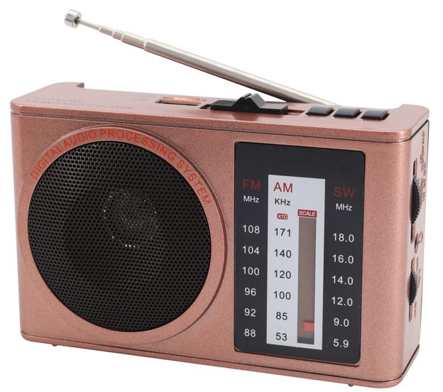 טרנזיסטור עם תחנות FM, AM ו - SW. 