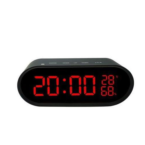 שעון מעורר חשמלי מואר, חיבור על ידי כבל USB, מידה 7.5x18.5 ס"מ.