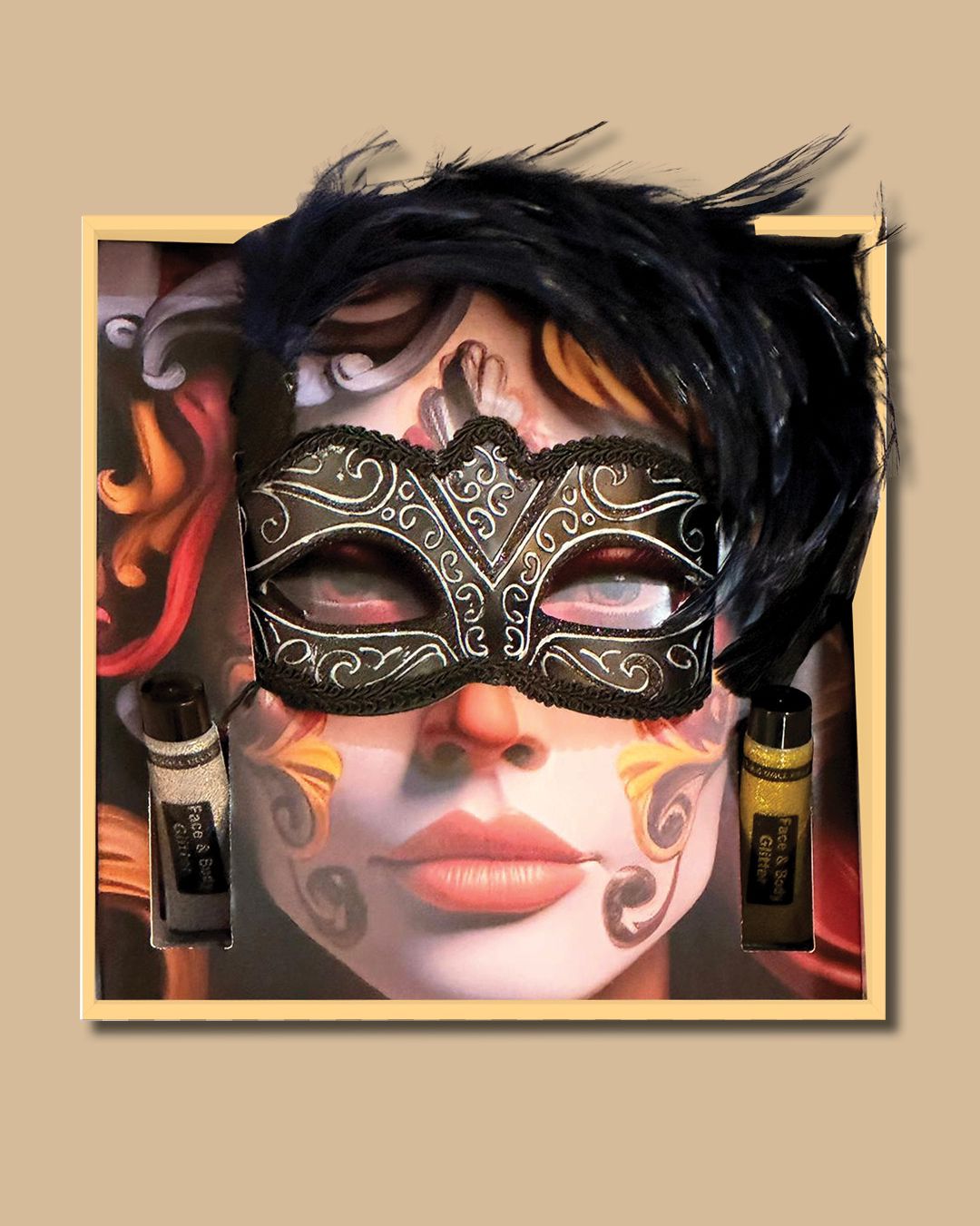 מארז Eye mask. 
עיצוב המארז כולל מיתוג צבעוני על גבי המכסה. 