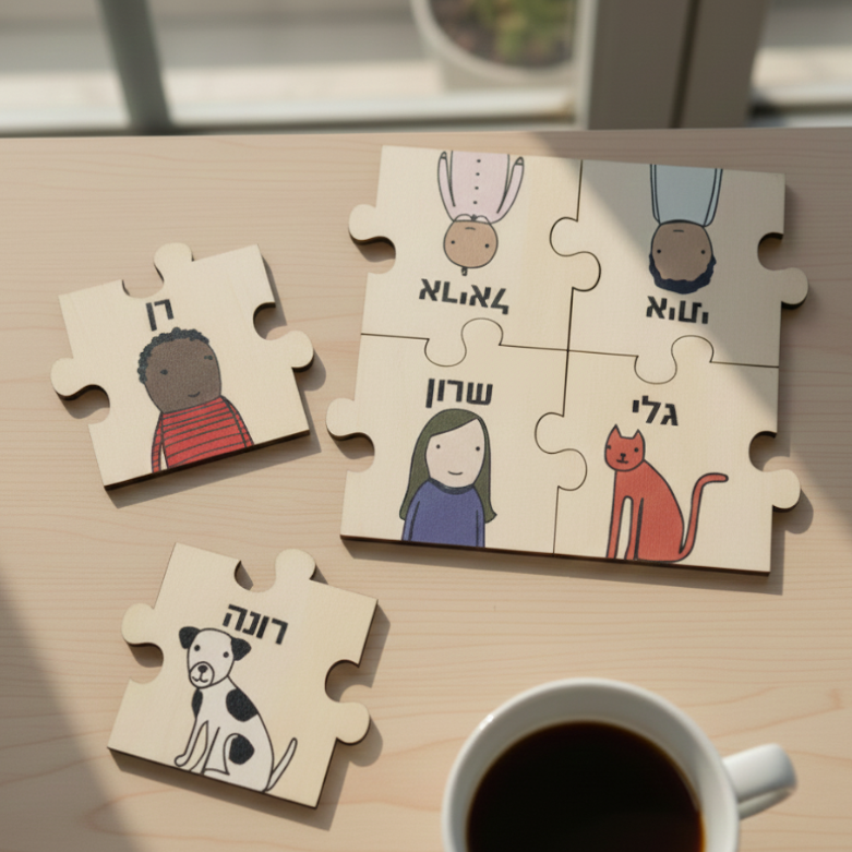 6 תחתיות מעוצבות בהתאמה אישית.