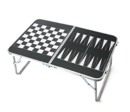 שולחן אלומיניום CAMPSTAR מתקפל עם לוח שש בש/דמקה/שחמט.
עם ידית אחיזה לנשיאה נוחה.
עמיד במים וניתן לשטיפה.
מידות מצב פתוח: 60x25x40 ס״מ.
מידות מצב סגור:40x4x30 ס״מ.