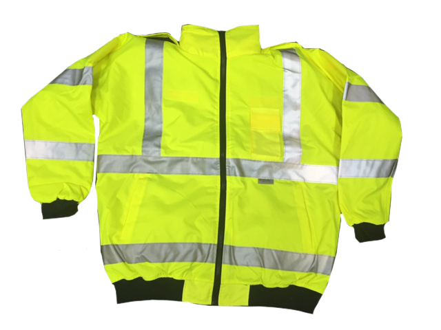 מעיל בטיחות בטנת פליז בצבע צהוב