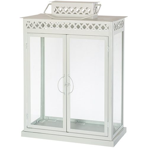 בית חנוכייה מהודר מאלומיניום וזכוכית 60x30x55 ס