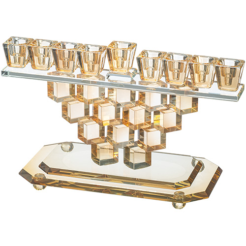 חנוכייה קריסטל מהודרת 28x18 ס